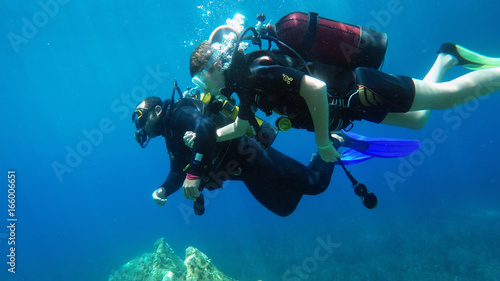 scuba diving in Mediterranean Sea