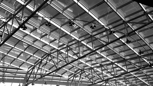 Abstract architectural glass roof