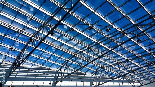 Abstract architectural glass roof