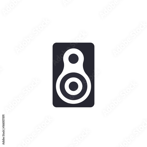 audio speaker on white vector icon
