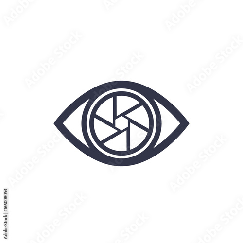 eye with aperture icon