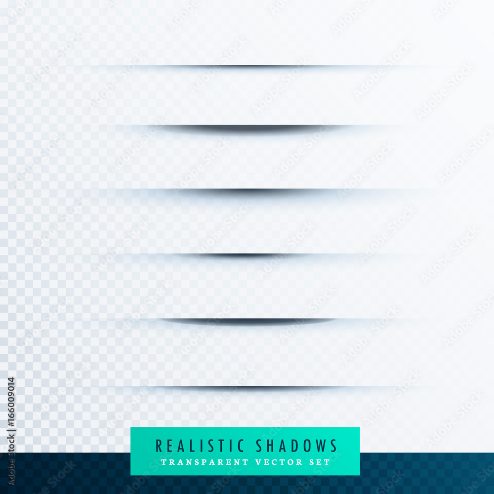 transparent paper line shadow effect vector set transparent paper line shadow effect vector set