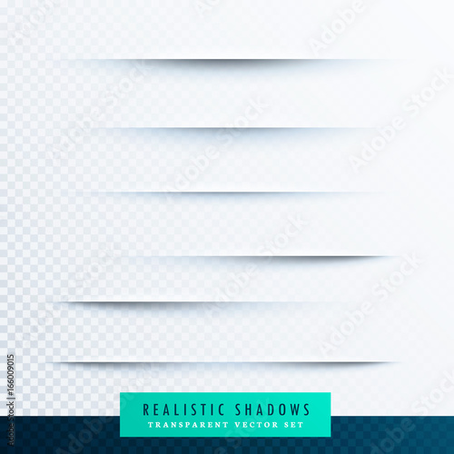 realistic paper shadows effect collection background