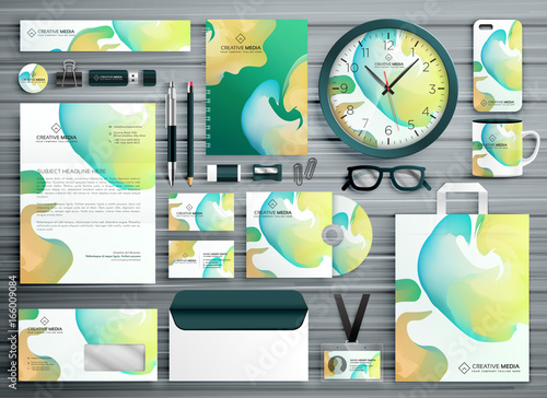 abstract business stationery template design for your brand identity