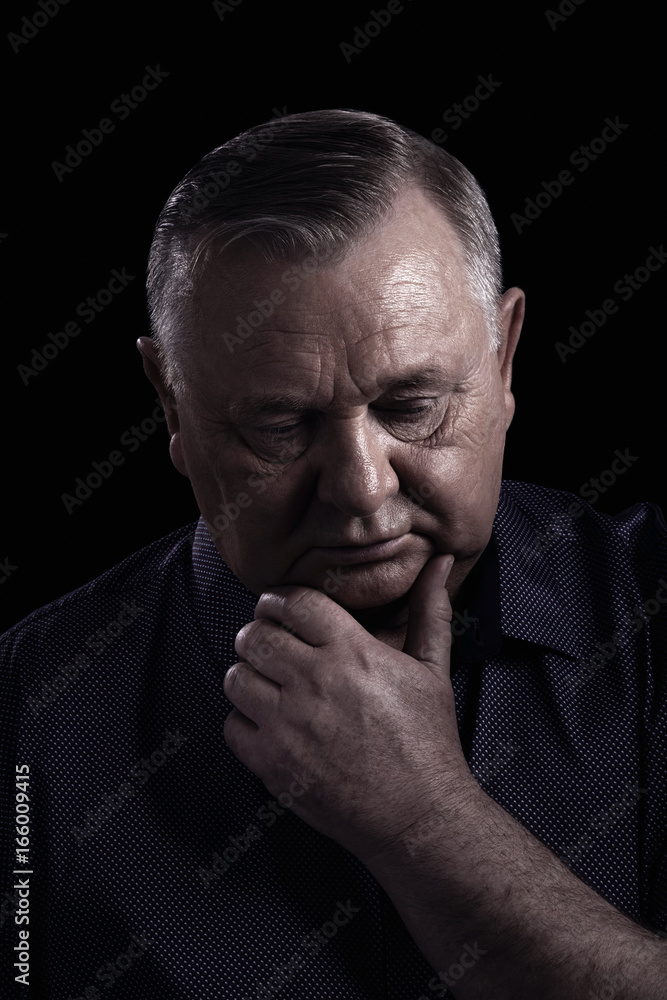 Thoughtful mature man portrait Thoughtful mature man portrait