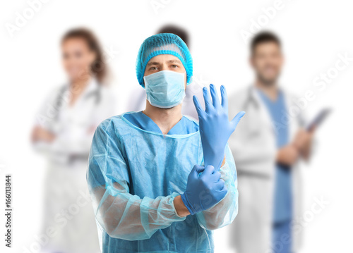 Male surgeon, isolated on w...