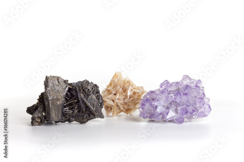 Fotografie Barite, fluorite and gypsum.