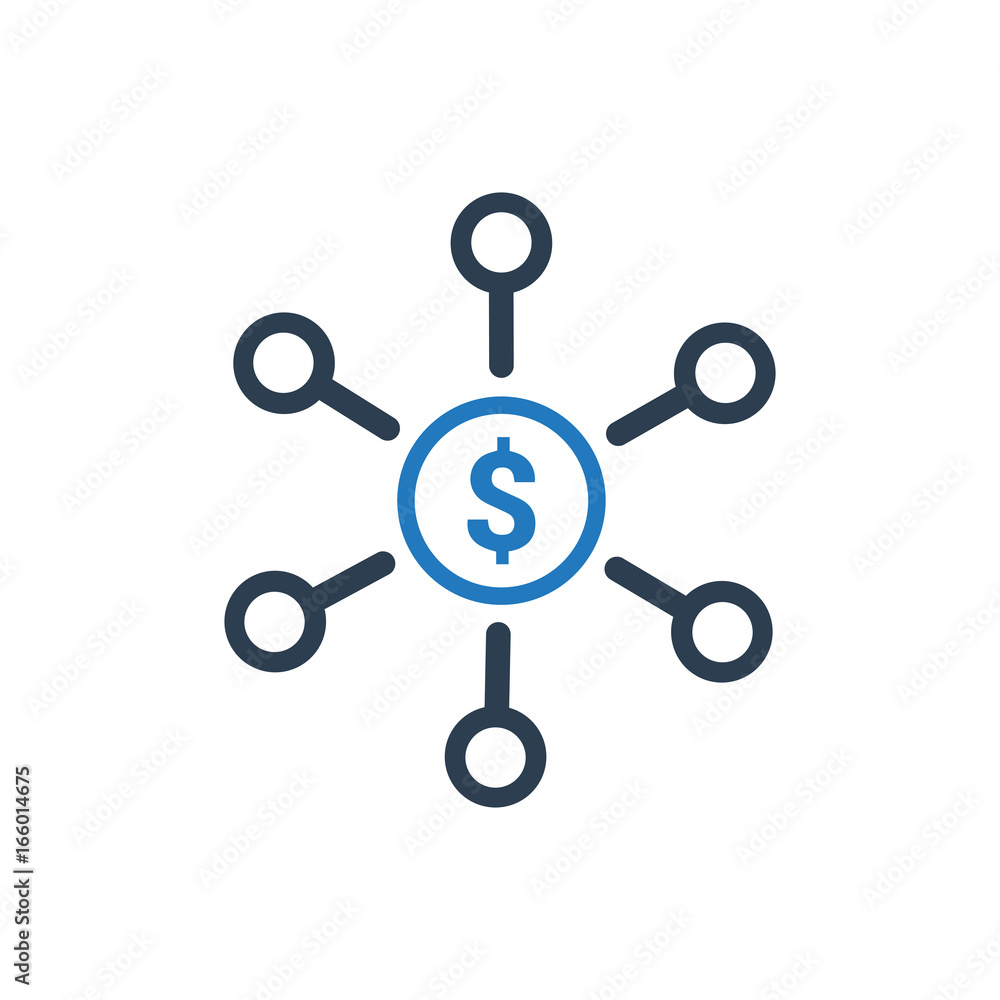 Bank Network Icon Bank Network Icon