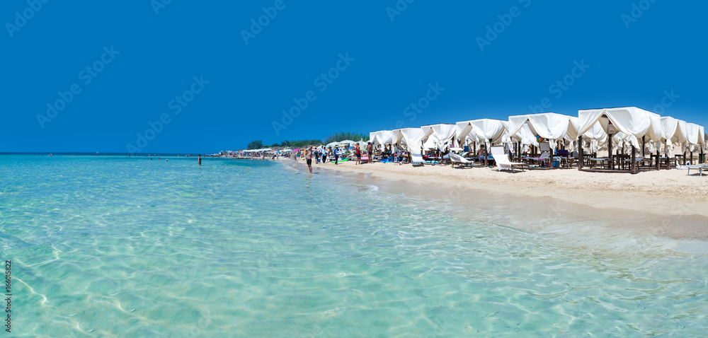 Ταπετσαρία Pescoluse, the Maldives of salento beach, Puglia, Italy.