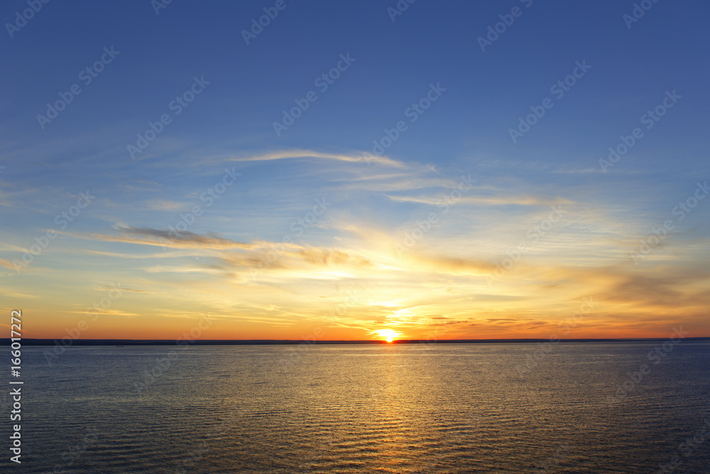Fototapeta premium sun sea sunset.