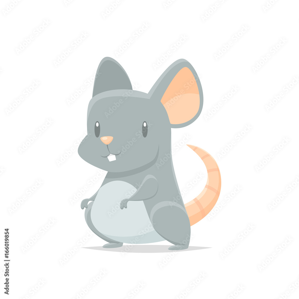Cute cartoon mouse vector isolated