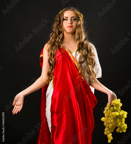 Photography Ancient greece woman hands a bunch of grapes