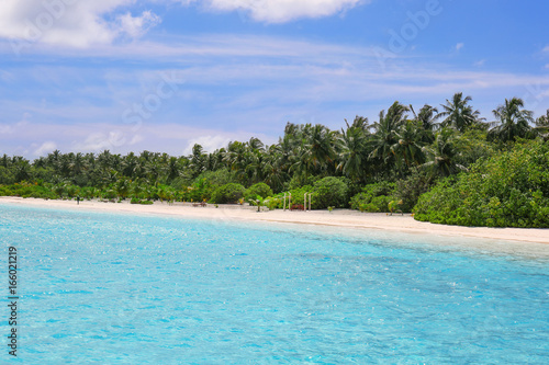 View of beautiful beach at tropical resort © Africa Studio