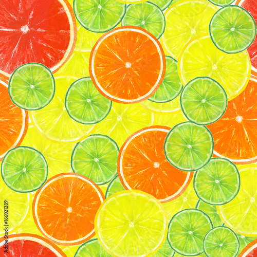 Seamless pattern with citru...