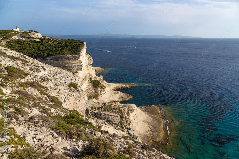 Bonifacio, Corsica, France. Picturesque sea shore
