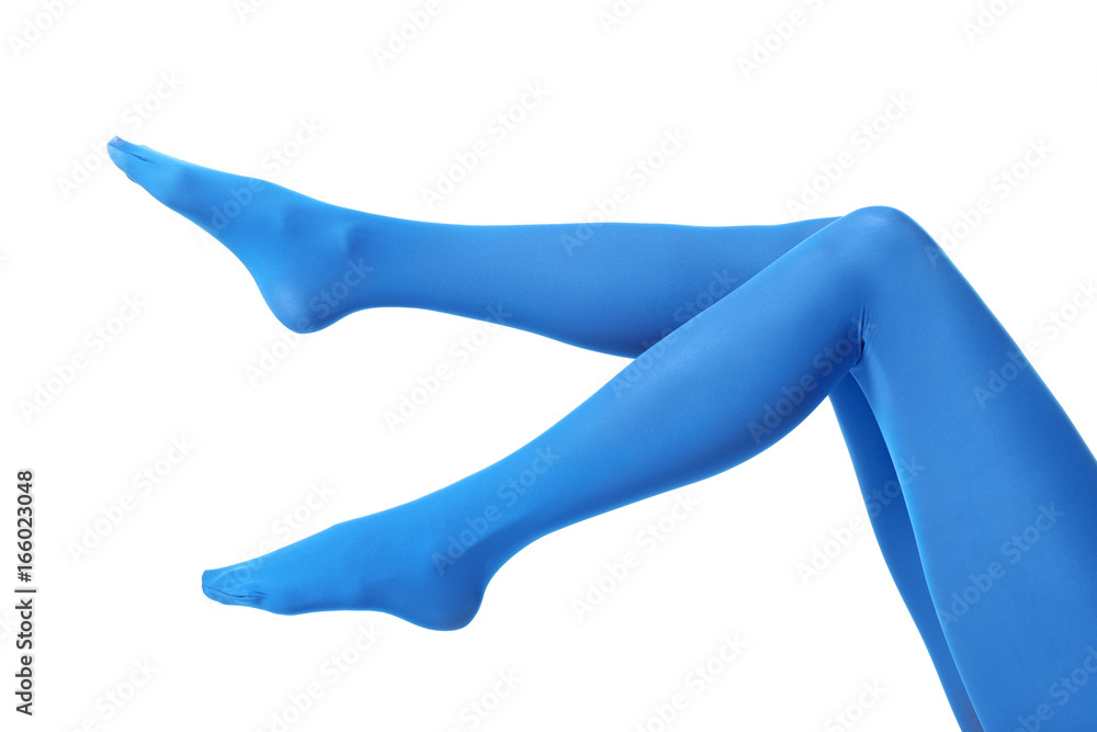 Legs of beautiful young woman in tights on white background Legs of beautiful young woman in tights on white background