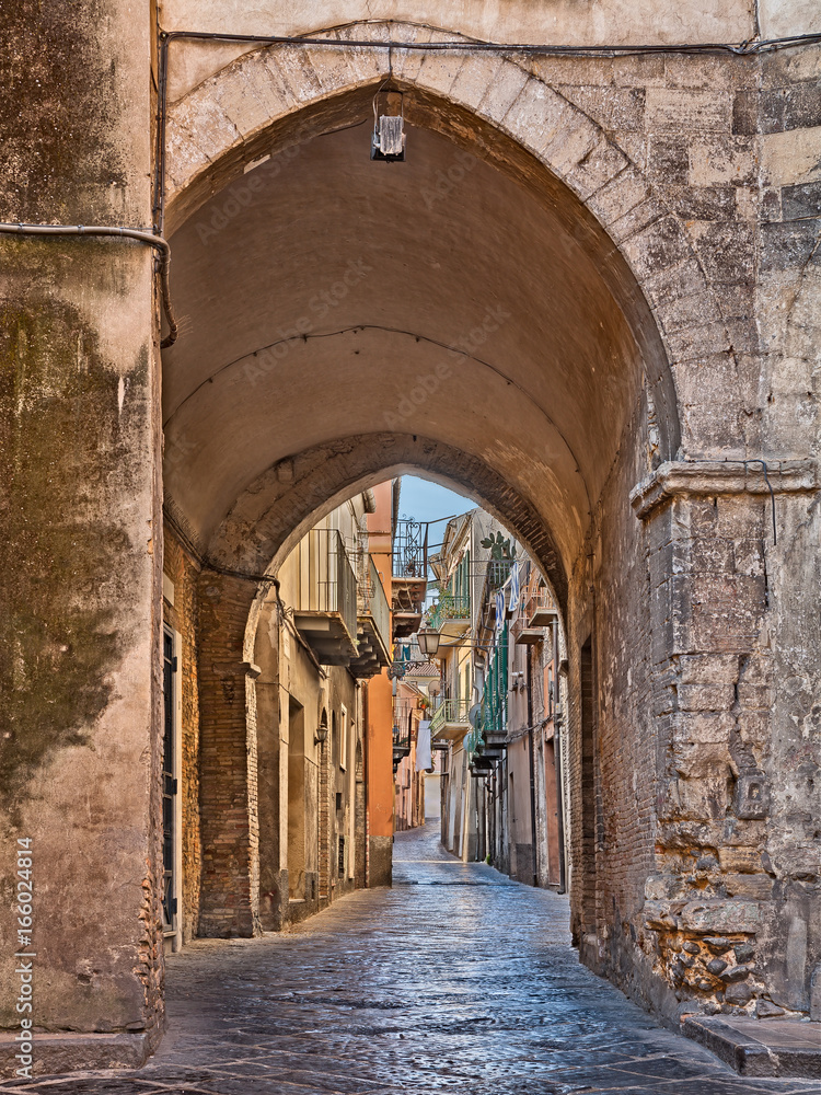 old alley in Lanciano, Chieti,  Abruzzo, Italy