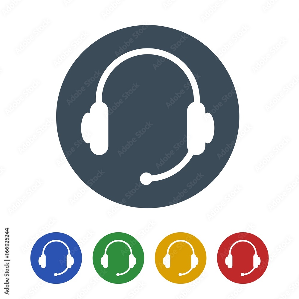 Computer headset Icon Isolated on White Background.vector illustration icon Computer headset Icon Isolated on White Background.vector illustration icon