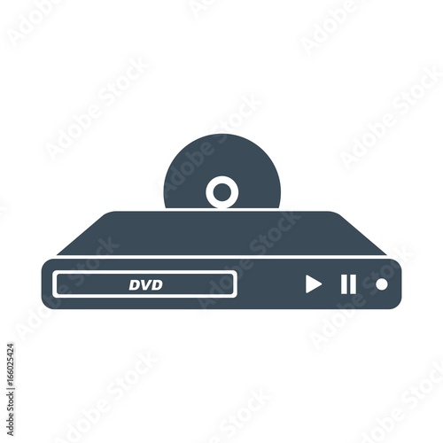 DVD player Icon Isolated on White Background.vector illustration icon