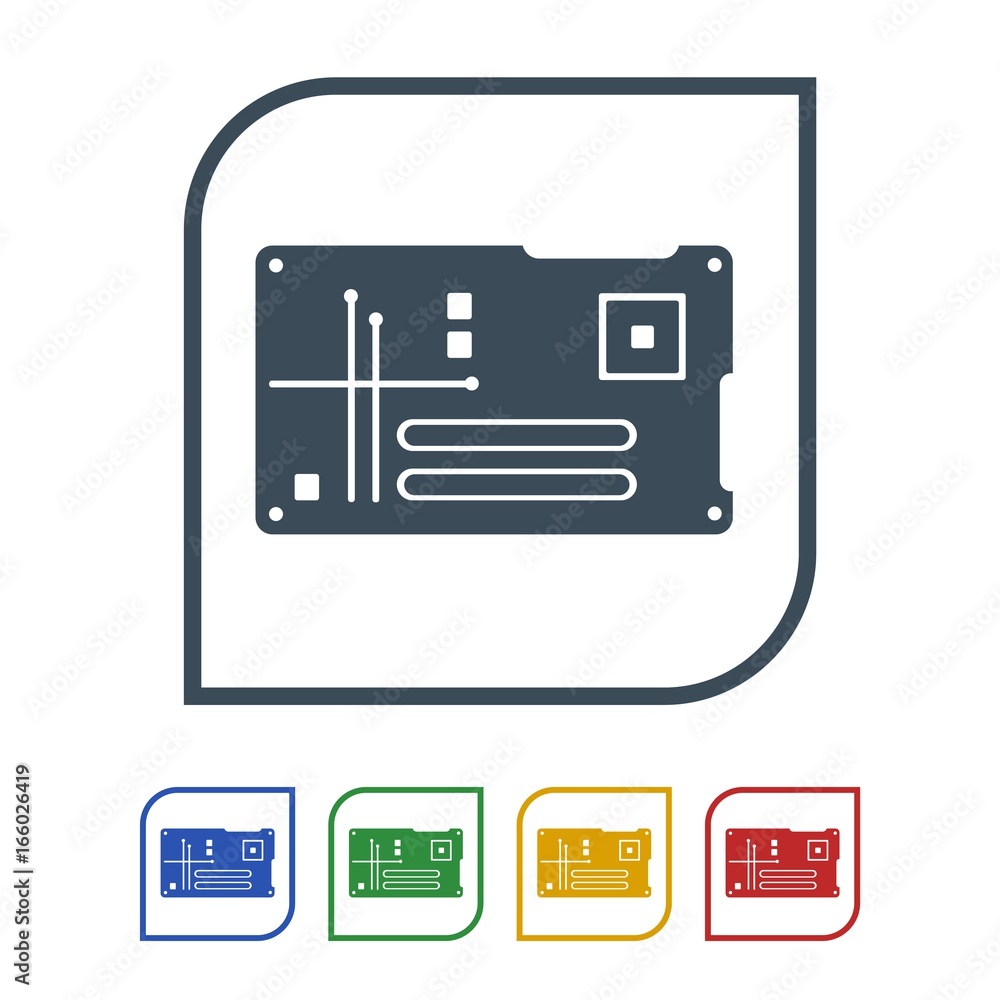Computer Chips and Electronic Circuit icon Computer Chips and Electronic Circuit icon