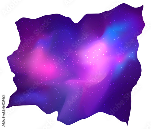 My Galaxy. Vector bright colorful cosmos illustration with sacred geometry. A...