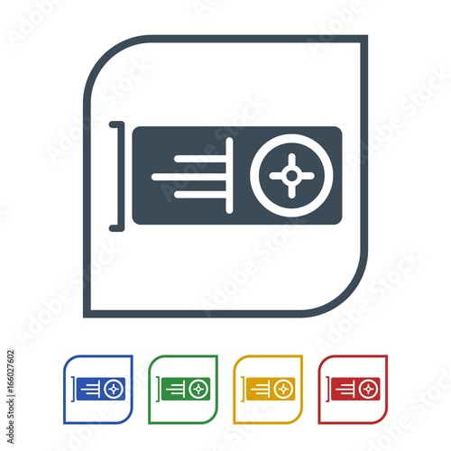 tv tuner card Icon Isolated on White Background.vector illustration icon