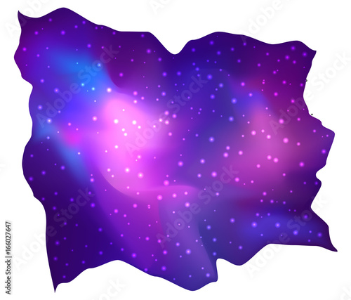 My Galaxy. Vector bright colorful cosmos illustration with sacred geometry. A...