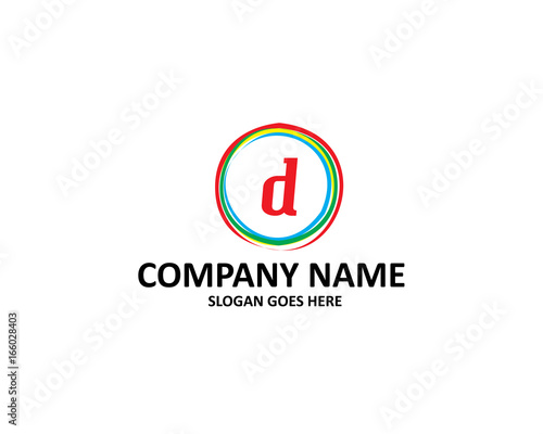 Free Download d letter colorful circle logo - GFXLoad