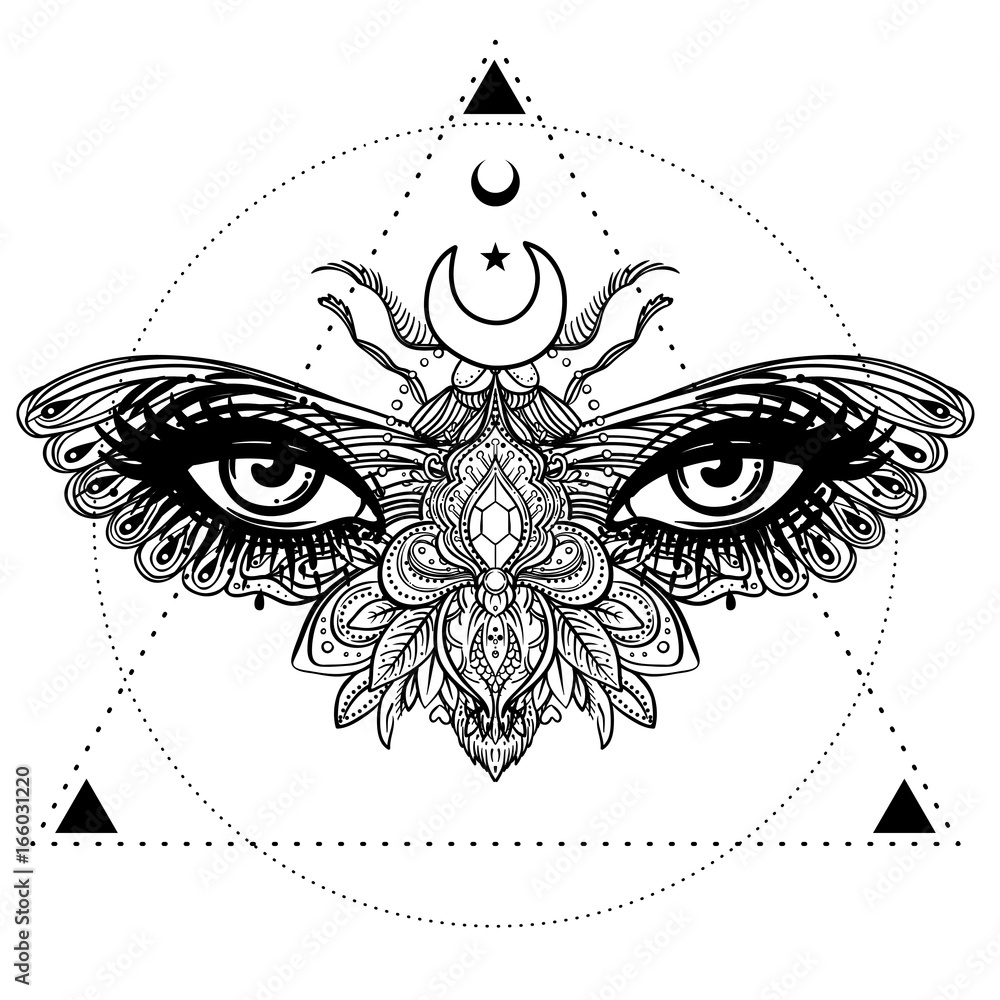 HD wallpaper eye tattoo cosmetics butterfly digital art design  graphic design  Wallpaper Flare