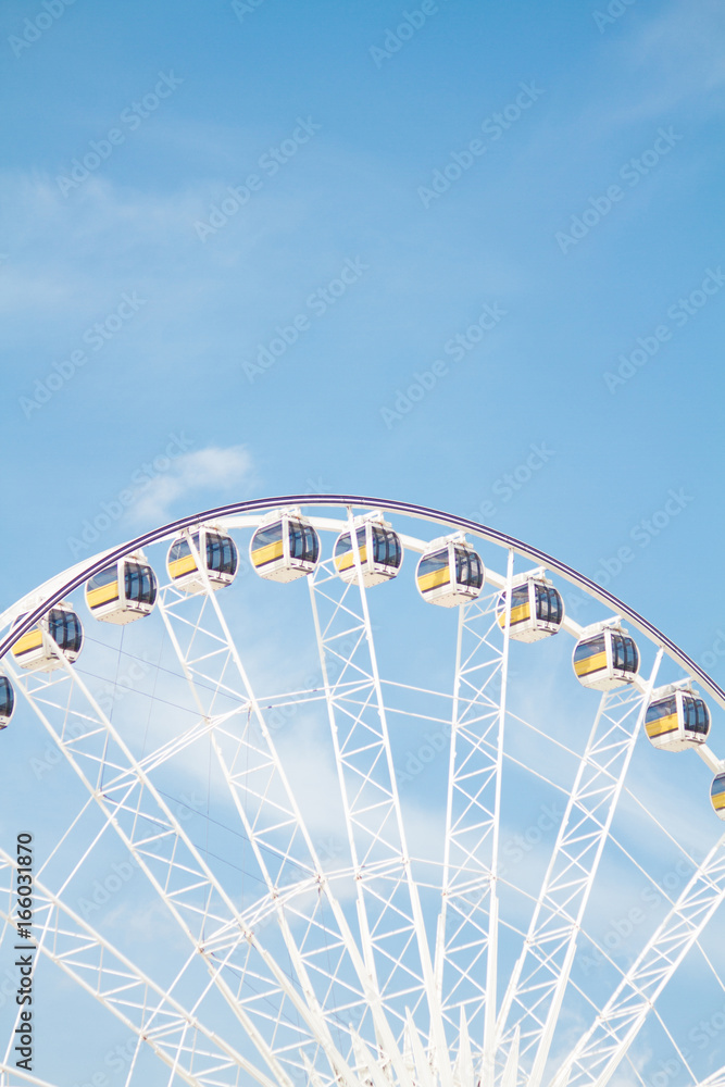 Ferris wheel with beauty blue sky. Ferris wheel with beauty blue sky.