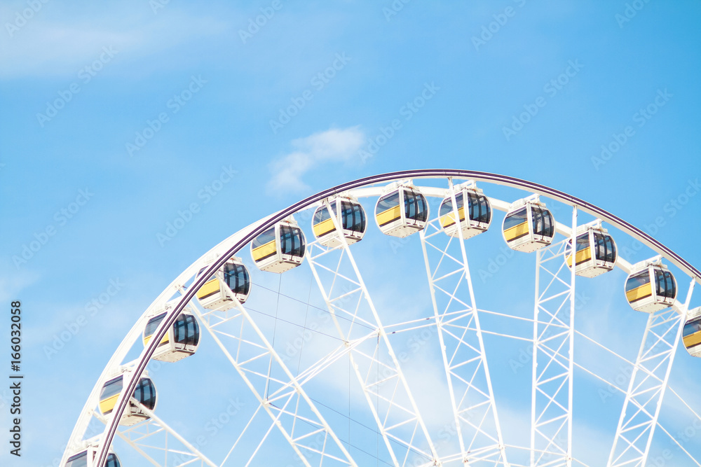 Ferris wheel with beauty blue sky. Ferris wheel with beauty blue sky.