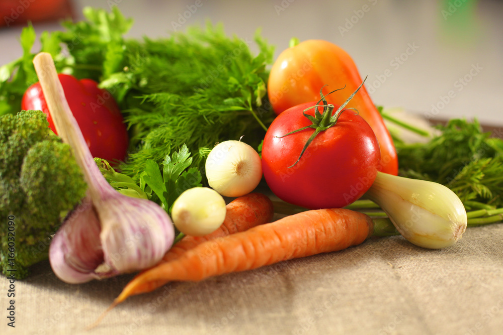 Fresh vegetables on a wooden table. Healthy food. Diet Fresh vegetables on a wooden table. Healthy food. Diet