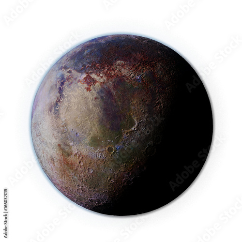 Fototapeta Naklejka Na Ścianę i Meble -  habitable alien planet isolated on white background
