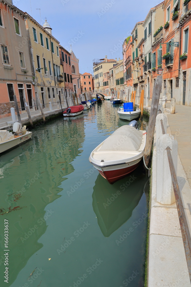Venice - April 10, 2017: The view on Canal in Venice, on April 10, 2017 in Venice, Italy