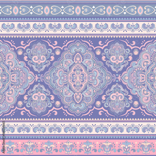 Fototapeta Naklejka Na Ścianę i Meble -  Bohemian Indian Mandala print. Vintage Henna tattoo style