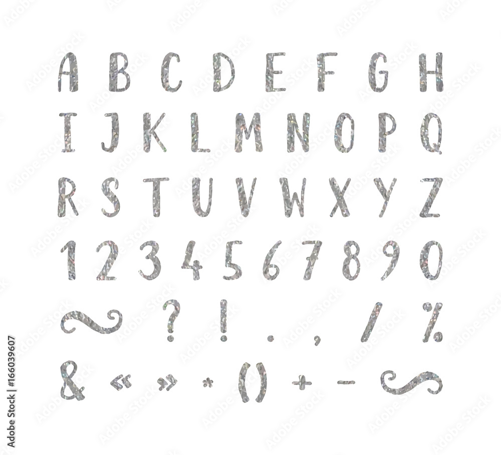 Handwritten font with punctuation marks Handwritten font with punctuation marks