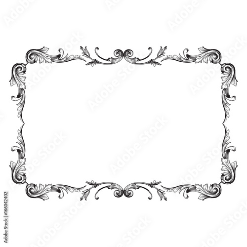 Vintage baroque ornament element