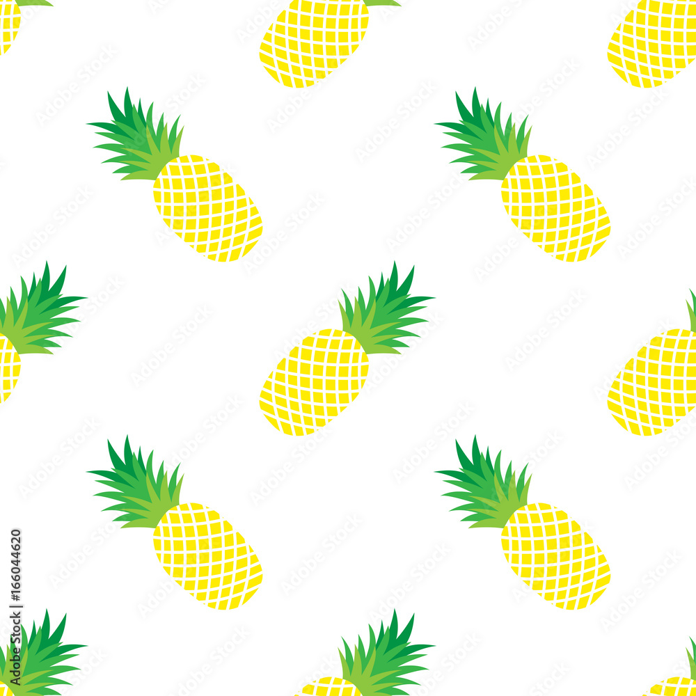 Seamless Pattern with Pineapples