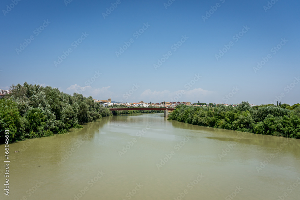 The Guadalquivir river in Cordoba, Spain, Andalucia, Europe