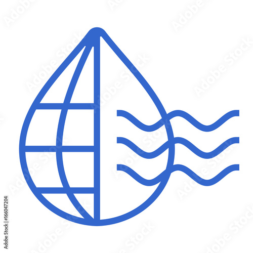 water drop with world icon Logo Template vector illustration design