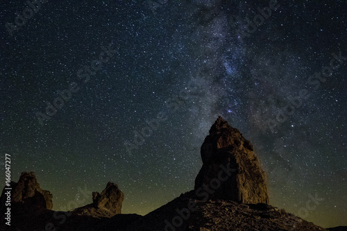 Milky Way and the California desert at Trona Pinnacles