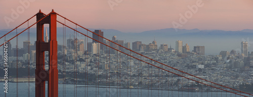 Photography Golden Gate Bridge at Sunset, San Francisco, California