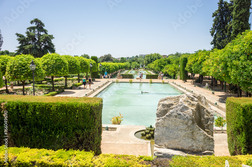 Gardens of the Alcazar de los Reyes Cristianos castle at Cordoba, Spain, Europe