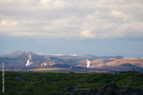 Beautul and colourful landscape, Myvatn area,Iceland. photo