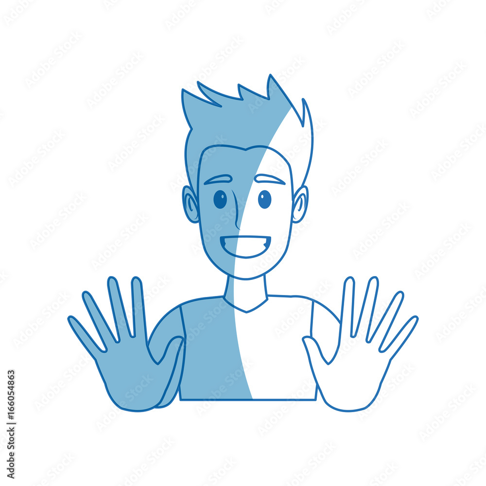 portrait funny guy cartoon young people profile portrait funny guy cartoon young people profile