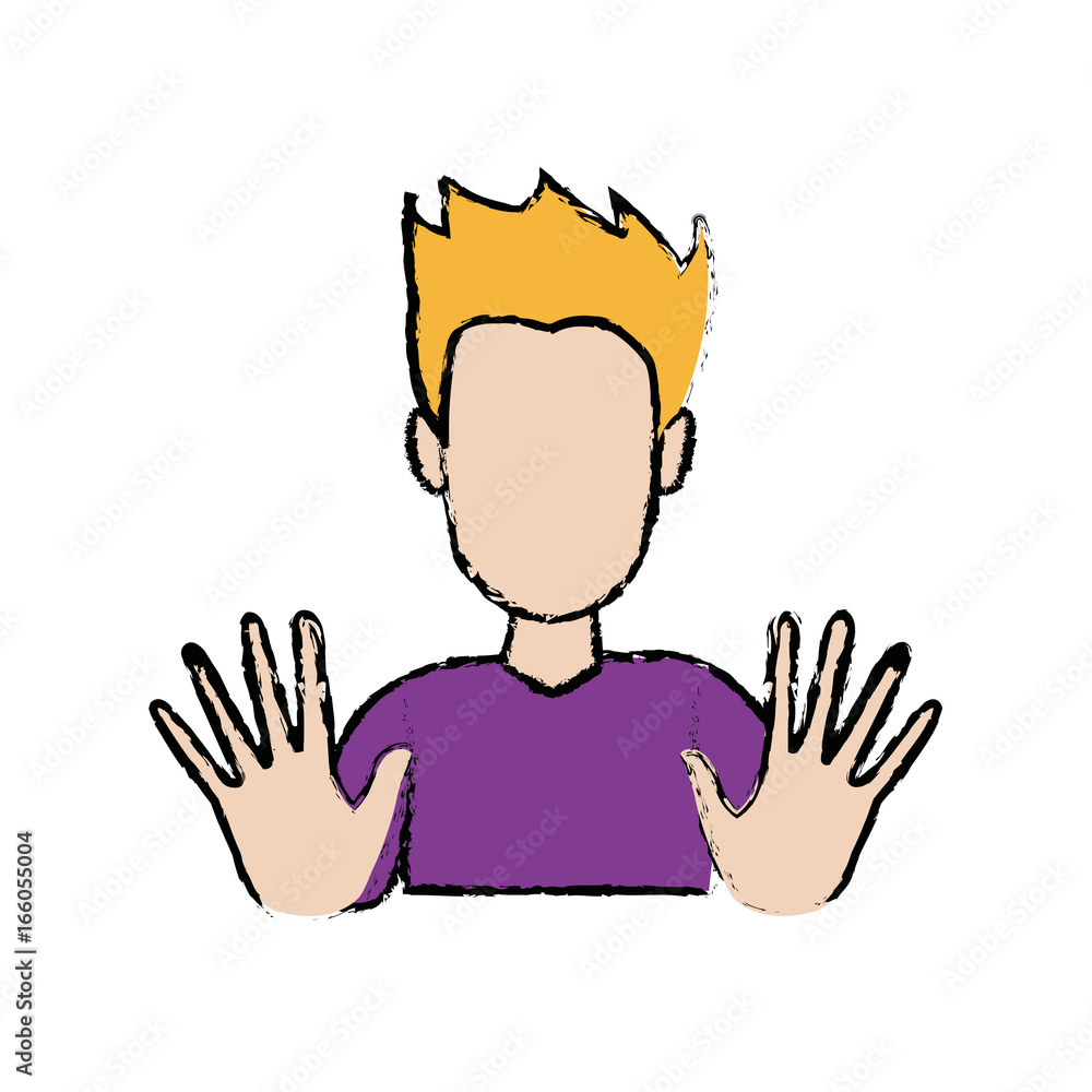 young man character portrait gesturing funny young man character portrait gesturing funny