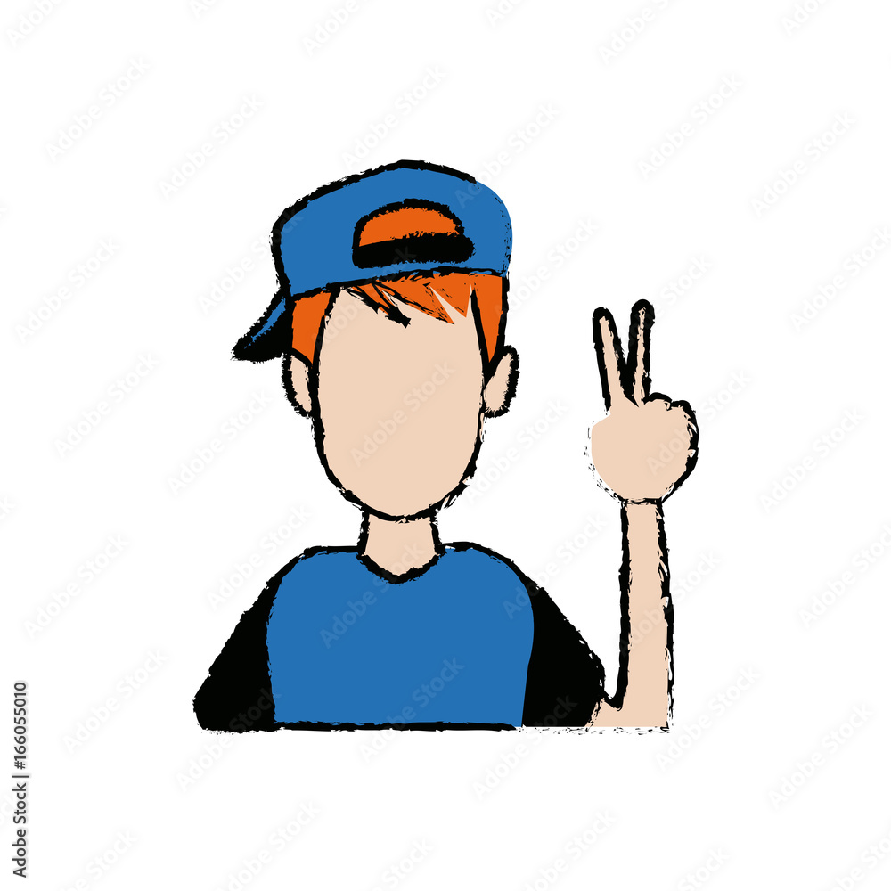 young man character portrait gesturing funny young man character portrait gesturing funny