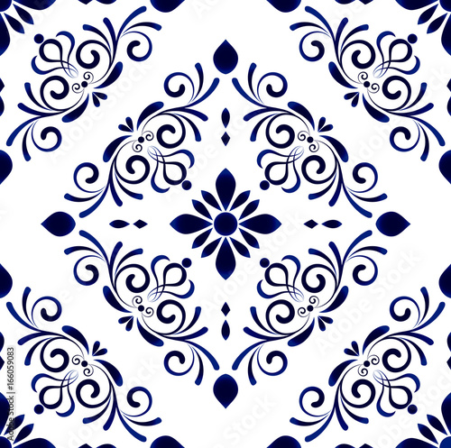 floral tile pattern