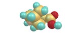 Tranexamic acid molecular structure isolated on white