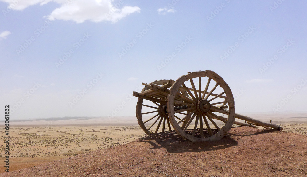 Wagon Wheel in the Desert